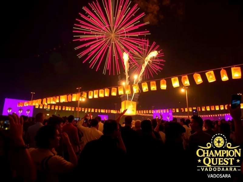 Diwali celebration in Champion Quest Vadodara Champion Quest Vadodara Diwali special event with fireworks and lanterns